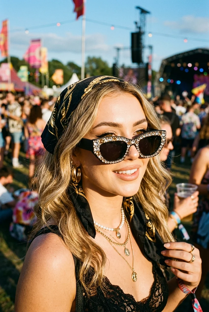 10 Random Things to Bedazzle That Make Everyday Life 100% Extra 4 random things to bedazzle matte black sunglasses frames (AI Generated Image)