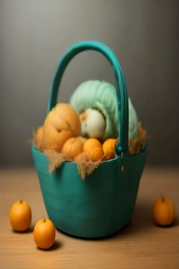 15 Aesthetic Halloween Boo Basket Ideas That Don't Look Cheap 4 Teal Pumpkin Allergy-Friendly Boo Basket for Kids - halloween boo basket ideas (AI Generated Image)