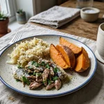 Digestive friendly sardine plate with fermented vegetables